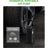 LED digital display on portable air pump