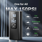 Digital pressure gauge display on tire pump