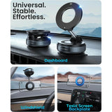 Portable foldable magnetic phone holder for cars