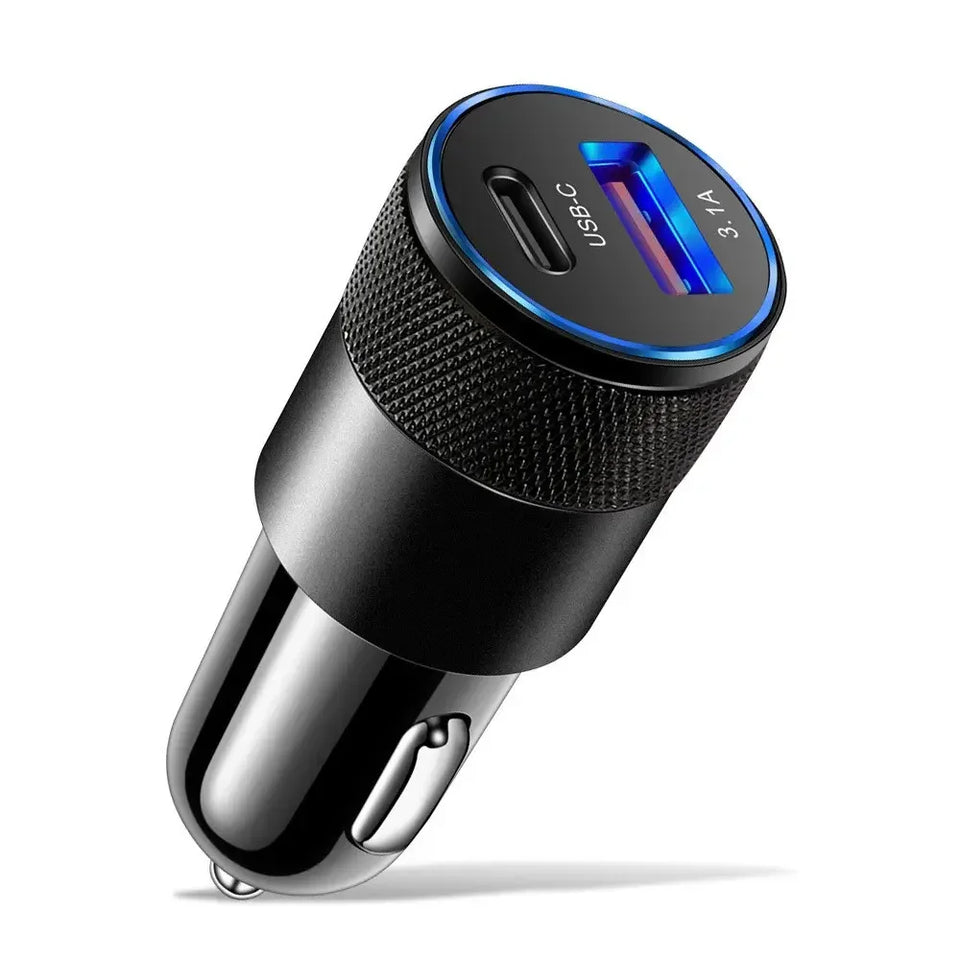 Orbihold 18W dual port USB-C PD and QC 3.0 fast car charger