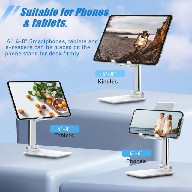 Premium alloy phone stand with adjustable height for ergonomic viewing