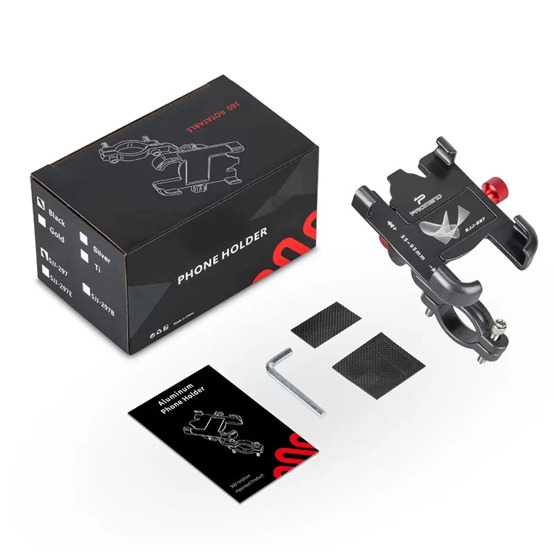Orbihold cycling phone holder with full 360-degree rotation