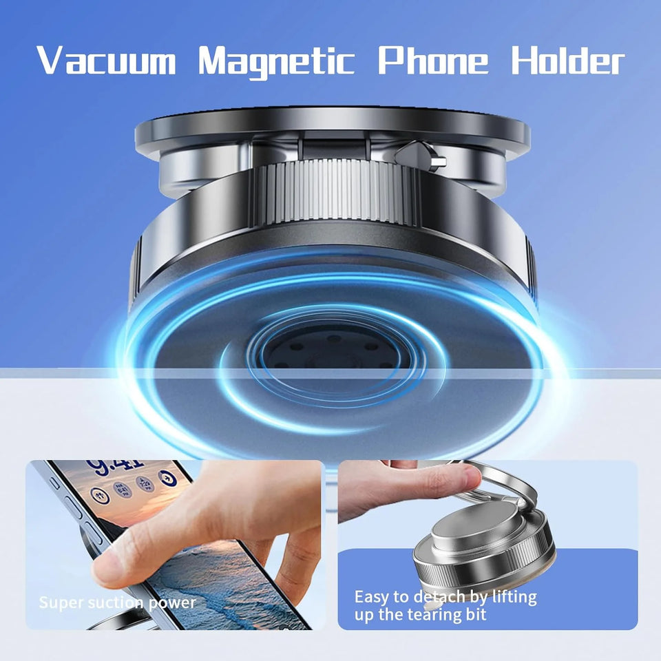 Strong vacuum suction phone mount on a windshield