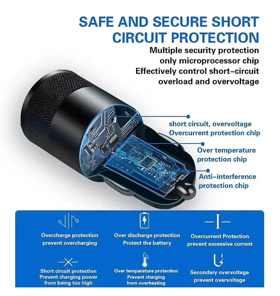 Quick Charge 3.0 USB-A car charger adapter for smartphones