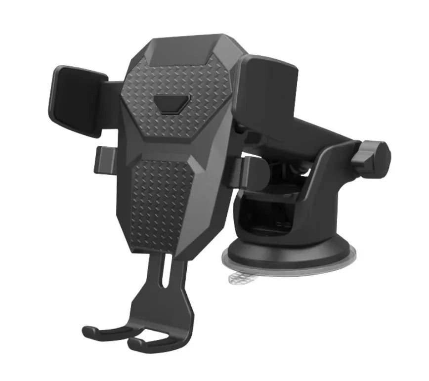 Secure car phone mount with anti-slip silicone grips