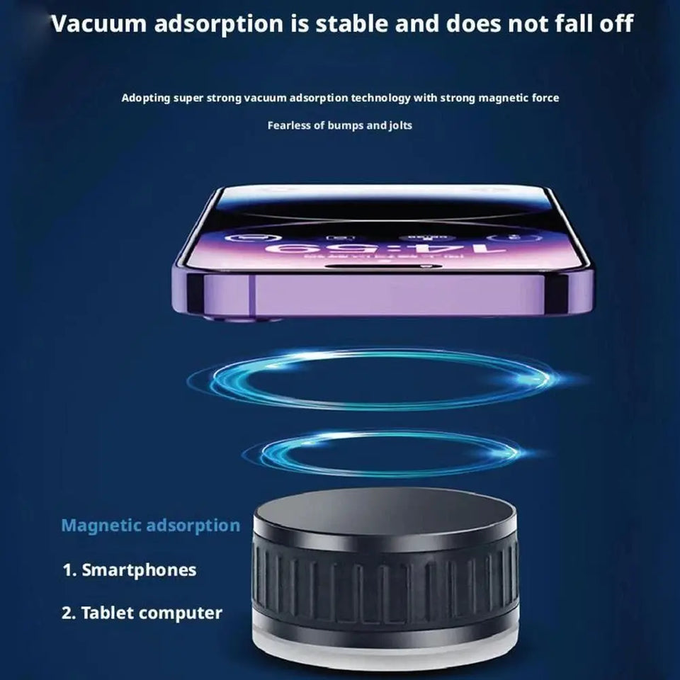 Magnetic car phone mount securely holding smartphone