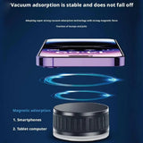 Magnetic car phone mount securely holding smartphone