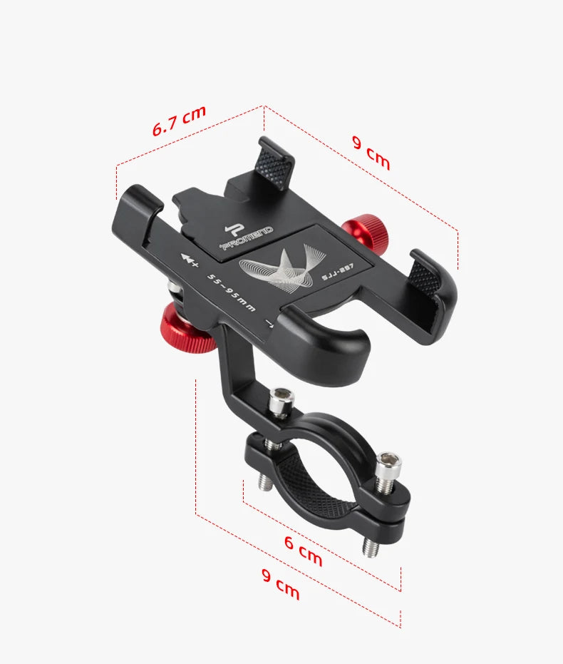 Anti-slip bicycle handlebar phone mount for outdoor riding