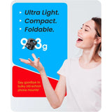 Pocket size foldable phone holder for travel