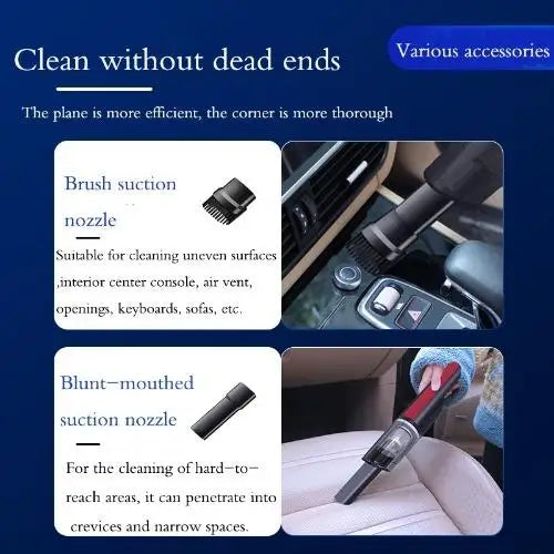 Strong suction handheld vacuum for cars and home