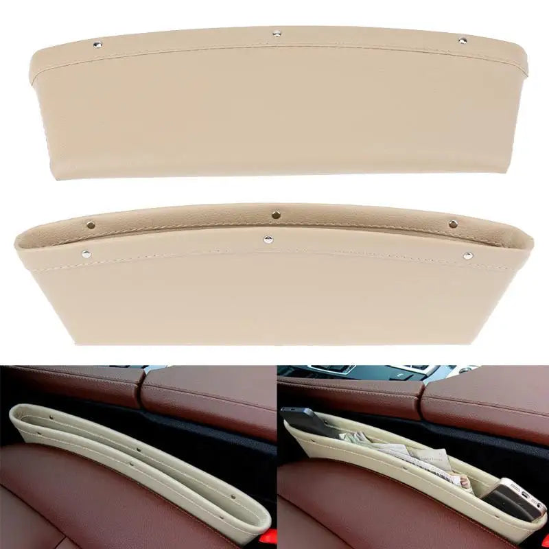 Car seat crevice organizer for phones and keys